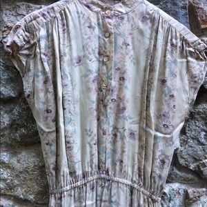 Vintage floral silk dress General Store